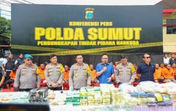 “Perangi Narkoba : Kurun Waktu 46 Hari Polda Sumut Ungkap 673 Kasus, Berhasil Selamatkan 1,7 Juta Jiwa”