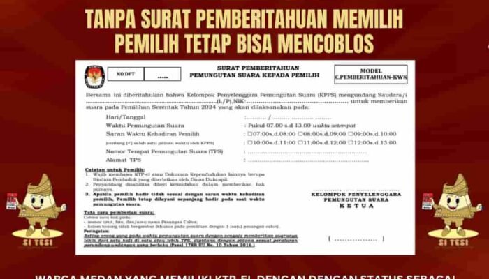 Ini Kata Ketua KPU Medan, Tidak Dapat Formulir C, Warga Medan Bisa Tunjukan E – KTP