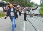 Polisi dan Instansi Terkait Amankan Lokasi Pascagempa di Kabupaten Tapanuli Utara