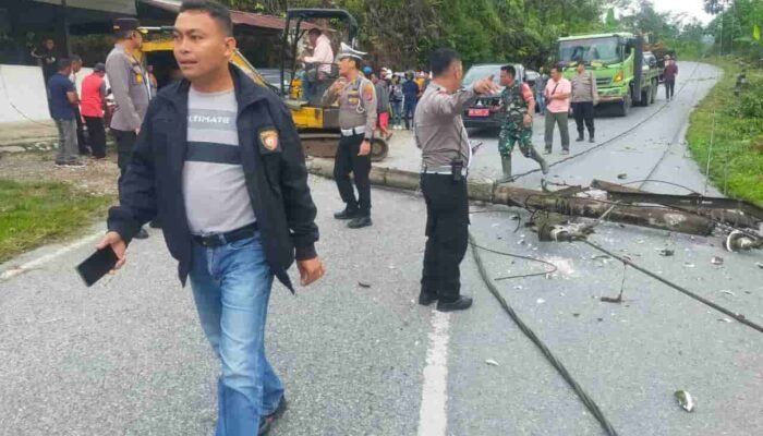 Polisi dan Instansi Terkait Amankan Lokasi Pascagempa di Kabupaten Tapanuli Utara