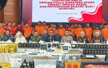 Sinergi BNN RI dan Polda Sumut Ungkap 1,7 Ton Narkotika, Tegaskan Perang Melawan Narkoba