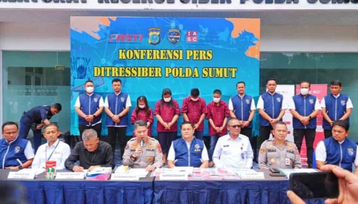 Sinergi dan Kolaborasi, Polda Sumut dan OJK Berhasil Bongkar Sindikat Penipuan Online Ratusan Juta