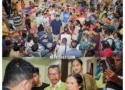 Setibanya di Bandara Pinangsori, Gubsu Langsung Temui Pengungsi