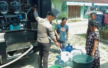 Brimob Polda Sumut Tuntaskan Sumur Bor dan Distribusi Air Bersih bagi Warga Hutabalang Pascabencana