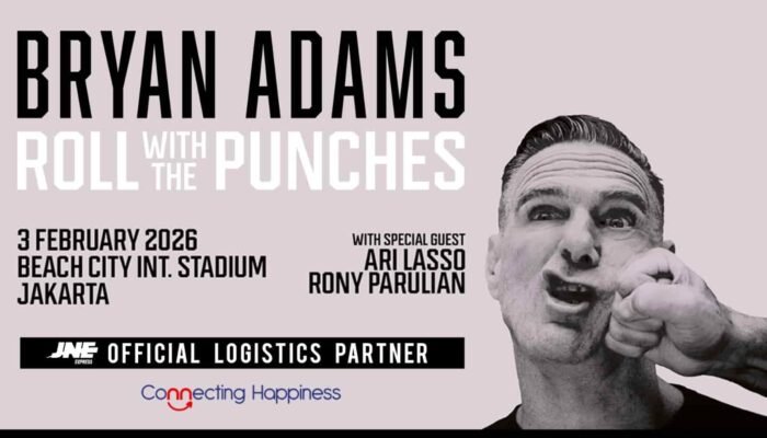 JNE Resmi Jadi Official Logistics Partner Konser Bryan Adams di Jakarta