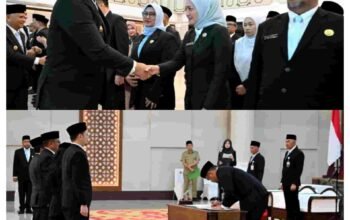 Gubernur Bobby Lantik 308 Pejabat Pemprov Sumut, Ingatkan Agar Terhindar dari Tindakan yang Merugikan Diri Sendiri