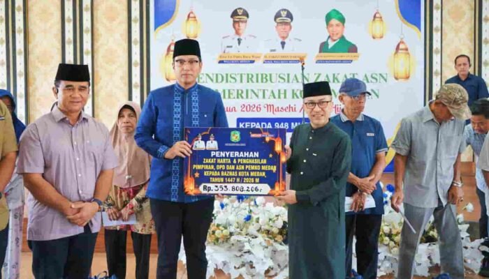 Jelang Idulfitri, Wali Kota Medan Salurkan Zakat ASN Pemko Medan Kepada 948 Mustahik, Rico Waas : Yang Terpenting Keikhlasan Kita Membantu Sesama