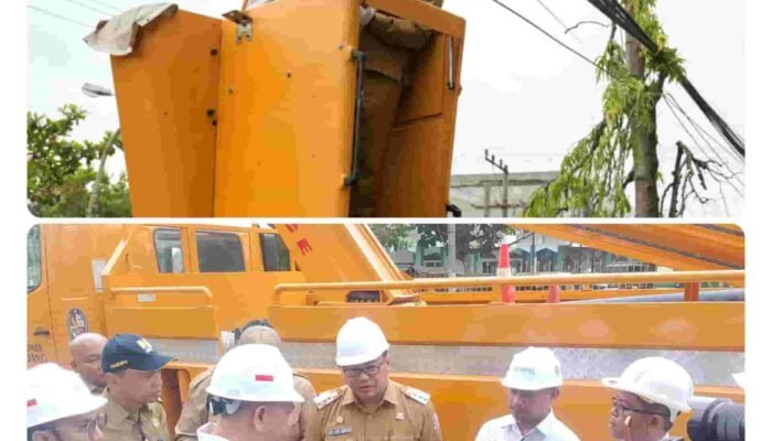 Bupati Deli Serdang Potong Kabel Jaringan Telekomunikasi di Lubuk Pakam
