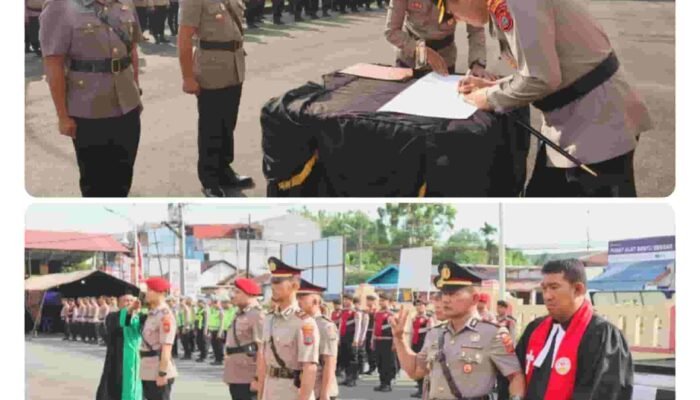 Kapolresta Deli Serdang Pimpin Sertijab Kasat Reskrim dan Dua Kapolsek Jajaran