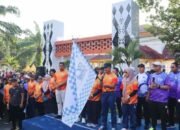 Polresta Deli Serdang Ikuti Fun Walk Peringati Hari Jadi Ke-80 Kabupaten Deli Serdang dan HUT APKASI ke 26