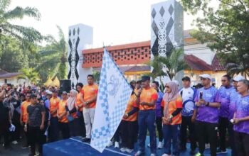 Polresta Deli Serdang Ikuti Fun Walk Peringati Hari Jadi Ke-80 Kabupaten Deli Serdang dan HUT APKASI ke 26