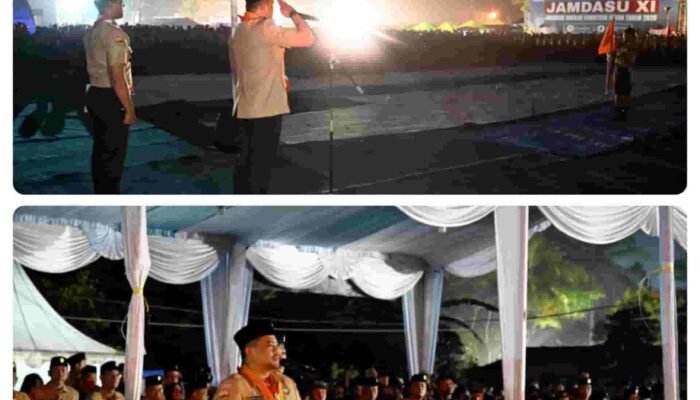 Bobby Nasution Bermalam Bersama Ribuan Pramuka, Api Unggun Kobarkan Semangat Jamdasu XI