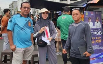 Olahraga Sambil Tunaikan Kewajiban Pajak di Pojok PBB dan Samsat Keliling CFD Kota Medan