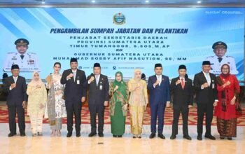 Gubernur Bobby Lantik Timur Tumanggor Jadi Pj Sekda, Ingatkan Jaga OPD dan Pengelolaan Anggaran