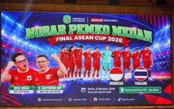 Indonesia Juara FIFA ASEAN Cup 2026, Gemuruh Nobar Bareng Wali Kota Medan Pecah di Gedung TP PKK