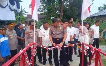 Kapolresta Deli Serdang Resmikan Jembatan Merah Putih, Perkuat Akses dan Mobilitas Warga Desa Pardamean dan Wonosari