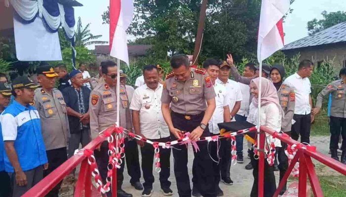 Kapolresta Deli Serdang Resmikan Jembatan Merah Putih, Perkuat Akses dan Mobilitas Warga Desa Pardamean dan Wonosari