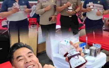 HUT ke-75 Humas Polri, Polda Sumut Tebar Kepedulian Lewat Aksi Donor Darah