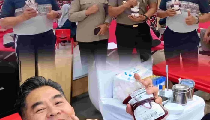 HUT ke-75 Humas Polri, Polda Sumut Tebar Kepedulian Lewat Aksi Donor Darah